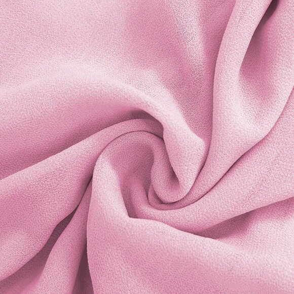 Pink Casual Women's V-Neck Lantern Sleeve Ruffle Boho Beach Top Chiffon Blouse - Picture 6 of 6